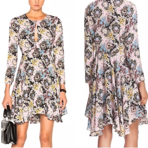 ALC print silk handkerchief dress - Picture 9 of 9